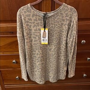 Buffalo David Bitton Tan and Brown Relaxed Long Sleeve Sweatshirt